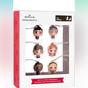 NIB Hallmark The Office Miniature Christmas Ornaments, Set of 6